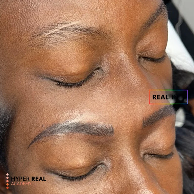 Nano brows permanent makeup procedure