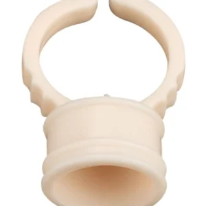Beige silicone pigment cup for PMU machines. Essential for Hyper Real Academy training in nano brows and lip blush.